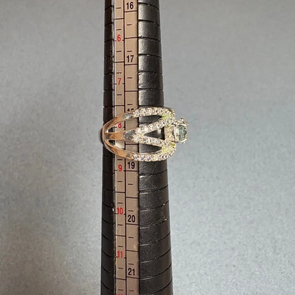 CERTIFIED AGI GENUINE NATURAL MINED 1.16CT Green Diamond Engagement Ring - Picture 8 of 8